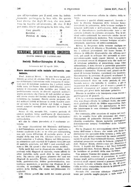 Il policlinico. Sezione pratica periodico di medicina, chirurgia e igiene