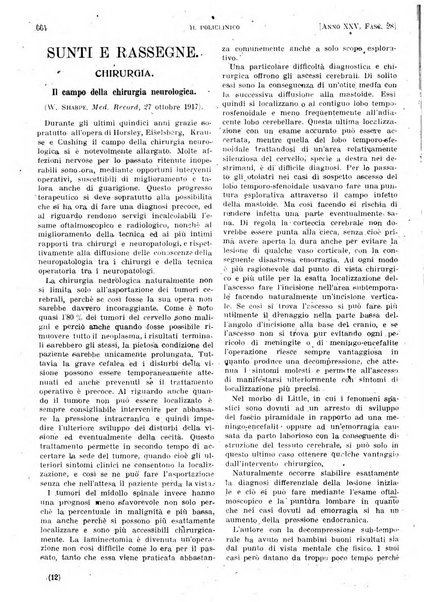 Il policlinico. Sezione pratica periodico di medicina, chirurgia e igiene