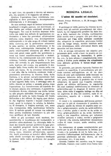 Il policlinico. Sezione pratica periodico di medicina, chirurgia e igiene