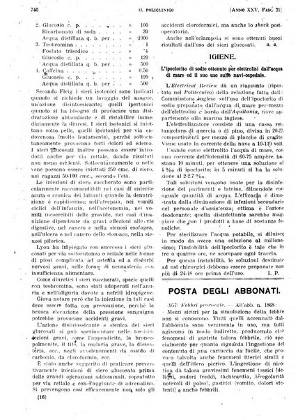 Il policlinico. Sezione pratica periodico di medicina, chirurgia e igiene