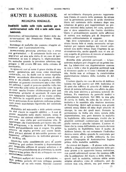 Il policlinico. Sezione pratica periodico di medicina, chirurgia e igiene