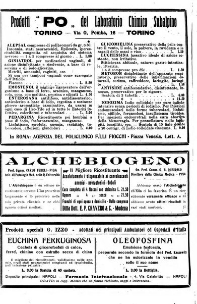 Il policlinico. Sezione pratica periodico di medicina, chirurgia e igiene