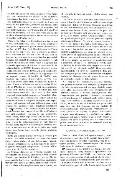 Il policlinico. Sezione pratica periodico di medicina, chirurgia e igiene