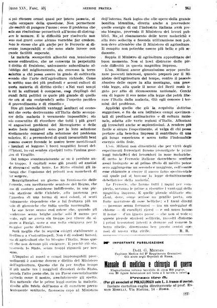 Il policlinico. Sezione pratica periodico di medicina, chirurgia e igiene