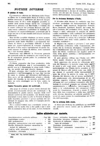 Il policlinico. Sezione pratica periodico di medicina, chirurgia e igiene