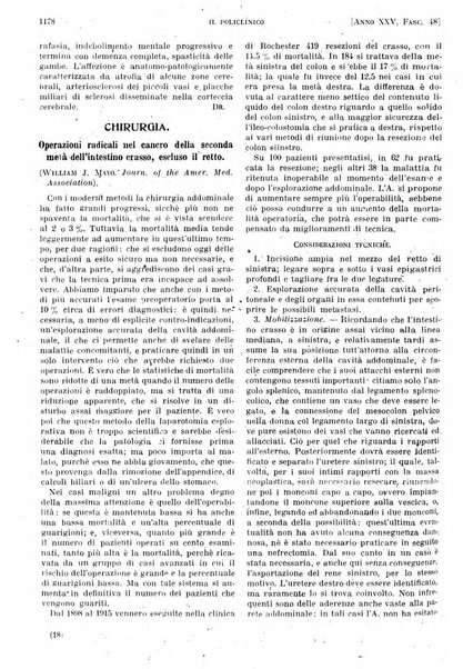 Il policlinico. Sezione pratica periodico di medicina, chirurgia e igiene