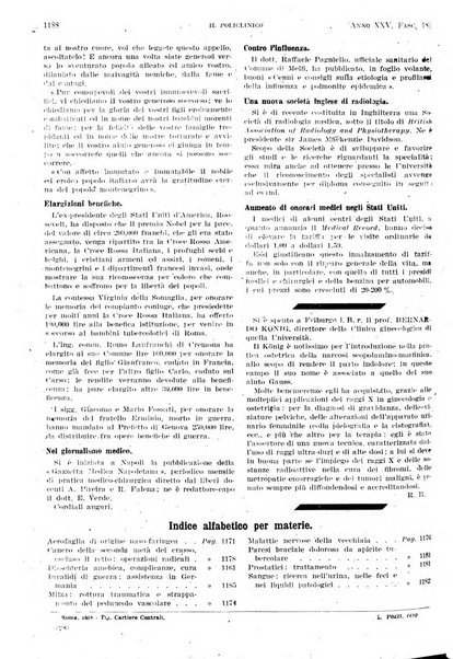 Il policlinico. Sezione pratica periodico di medicina, chirurgia e igiene