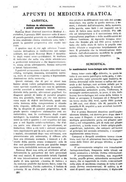 Il policlinico. Sezione pratica periodico di medicina, chirurgia e igiene