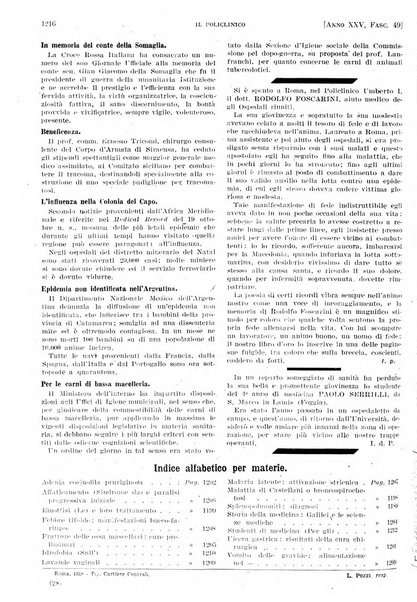 Il policlinico. Sezione pratica periodico di medicina, chirurgia e igiene