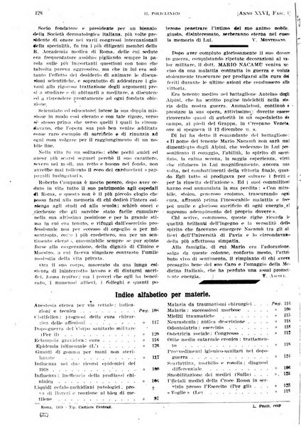 Il policlinico. Sezione pratica periodico di medicina, chirurgia e igiene