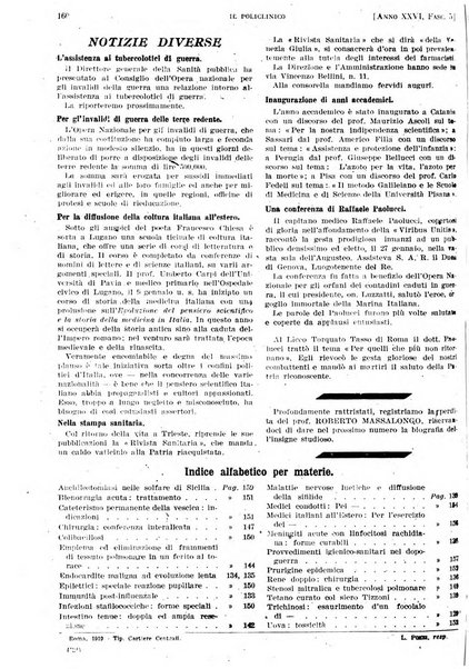 Il policlinico. Sezione pratica periodico di medicina, chirurgia e igiene