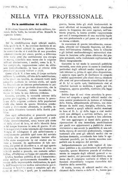 Il policlinico. Sezione pratica periodico di medicina, chirurgia e igiene