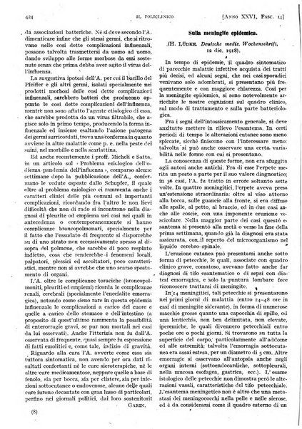 Il policlinico. Sezione pratica periodico di medicina, chirurgia e igiene