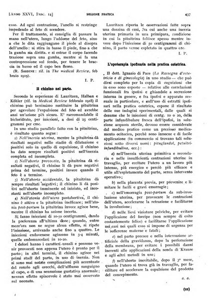 Il policlinico. Sezione pratica periodico di medicina, chirurgia e igiene