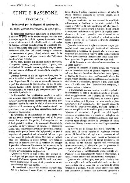 Il policlinico. Sezione pratica periodico di medicina, chirurgia e igiene