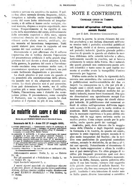 Il policlinico. Sezione pratica periodico di medicina, chirurgia e igiene