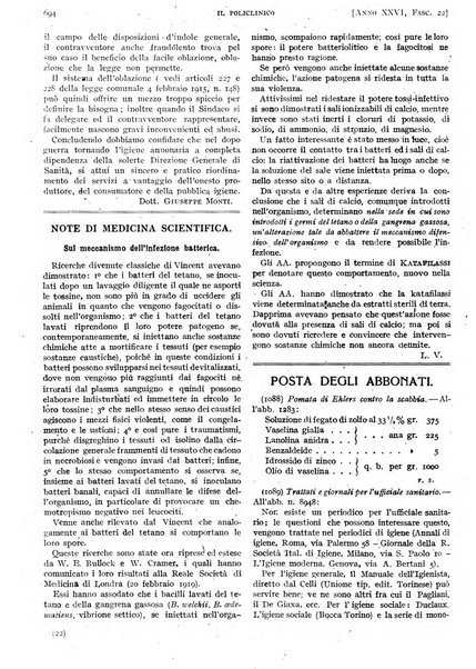 Il policlinico. Sezione pratica periodico di medicina, chirurgia e igiene