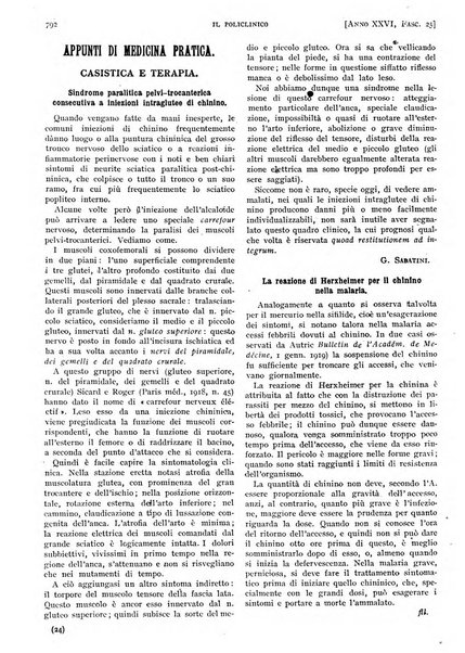 Il policlinico. Sezione pratica periodico di medicina, chirurgia e igiene