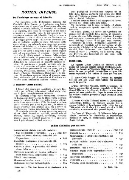 Il policlinico. Sezione pratica periodico di medicina, chirurgia e igiene