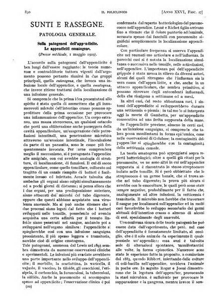 Il policlinico. Sezione pratica periodico di medicina, chirurgia e igiene