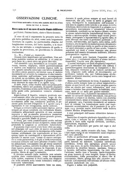 Il policlinico. Sezione pratica periodico di medicina, chirurgia e igiene