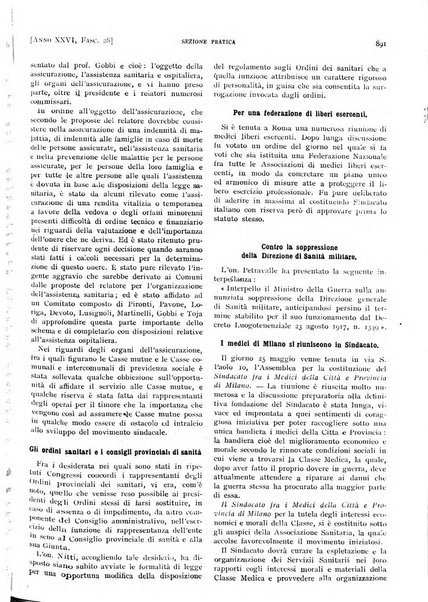 Il policlinico. Sezione pratica periodico di medicina, chirurgia e igiene