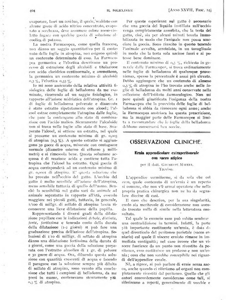 Il policlinico. Sezione pratica periodico di medicina, chirurgia e igiene