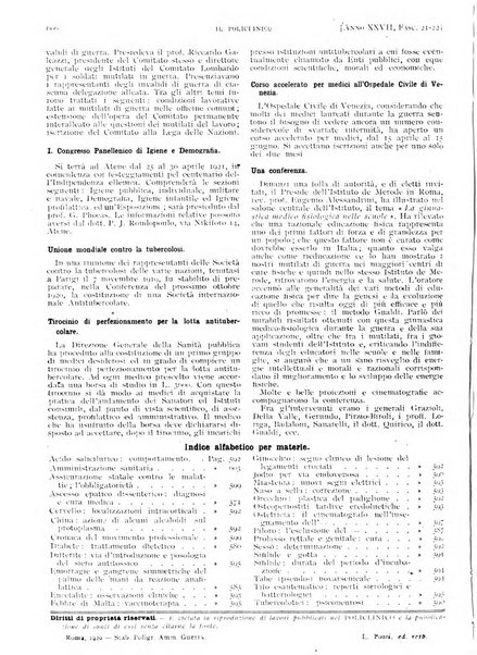 Il policlinico. Sezione pratica periodico di medicina, chirurgia e igiene