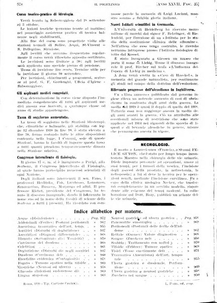 Il policlinico. Sezione pratica periodico di medicina, chirurgia e igiene