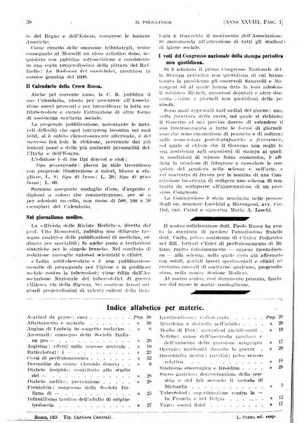 Il policlinico. Sezione pratica periodico di medicina, chirurgia e igiene