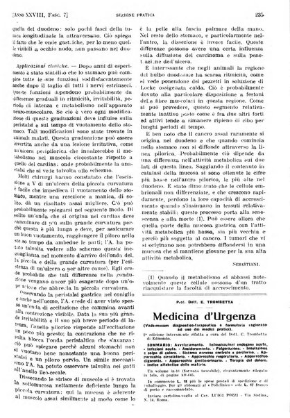 Il policlinico. Sezione pratica periodico di medicina, chirurgia e igiene