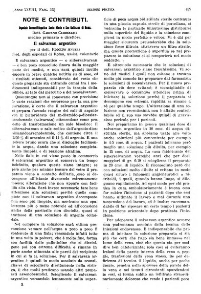 Il policlinico. Sezione pratica periodico di medicina, chirurgia e igiene