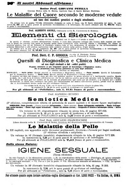 Il policlinico. Sezione pratica periodico di medicina, chirurgia e igiene