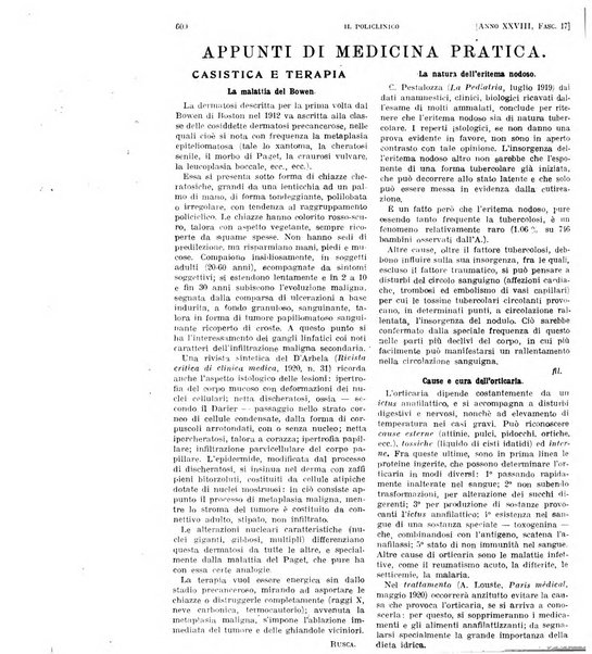 Il policlinico. Sezione pratica periodico di medicina, chirurgia e igiene