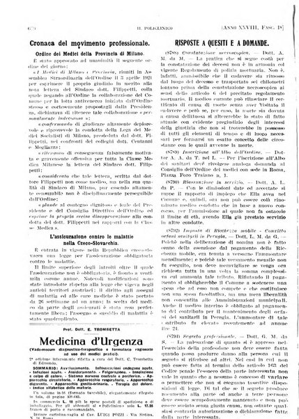 Il policlinico. Sezione pratica periodico di medicina, chirurgia e igiene