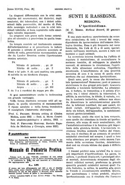 Il policlinico. Sezione pratica periodico di medicina, chirurgia e igiene