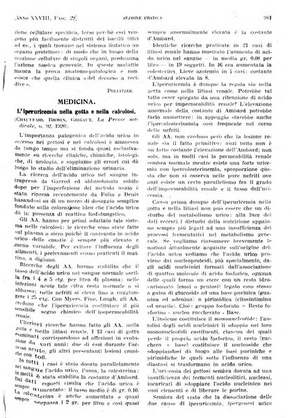 Il policlinico. Sezione pratica periodico di medicina, chirurgia e igiene