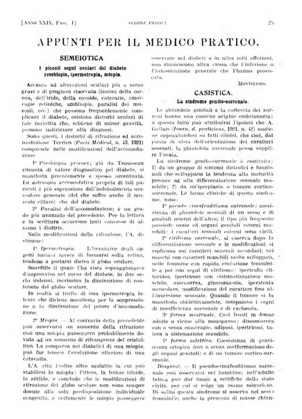 Il policlinico. Sezione pratica periodico di medicina, chirurgia e igiene