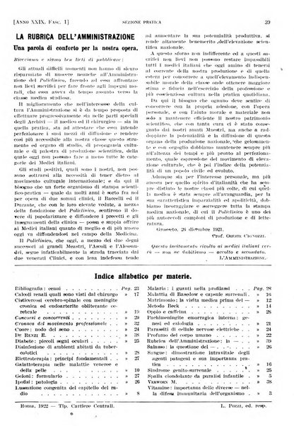 Il policlinico. Sezione pratica periodico di medicina, chirurgia e igiene