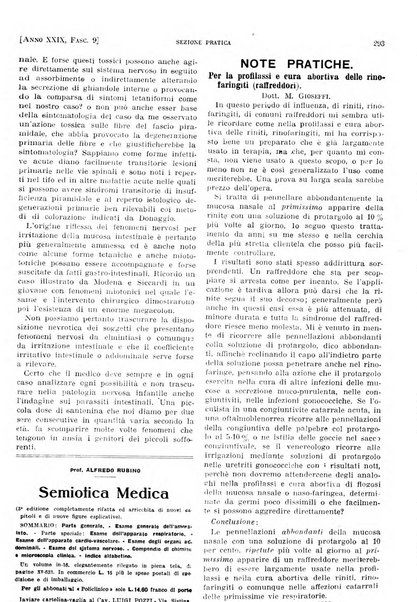 Il policlinico. Sezione pratica periodico di medicina, chirurgia e igiene