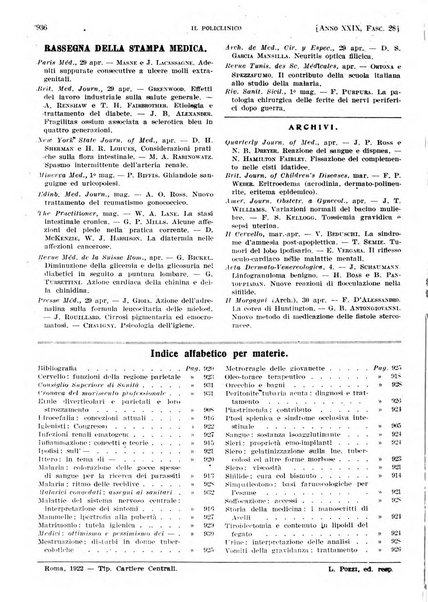 Il policlinico. Sezione pratica periodico di medicina, chirurgia e igiene