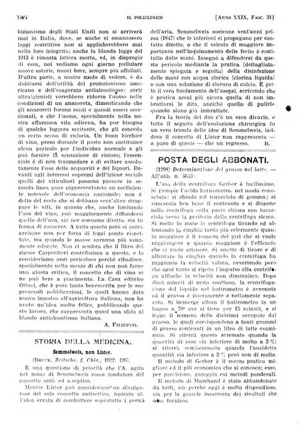 Il policlinico. Sezione pratica periodico di medicina, chirurgia e igiene