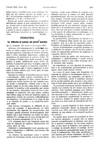 Il policlinico. Sezione pratica periodico di medicina, chirurgia e igiene