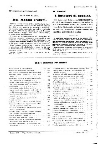 Il policlinico. Sezione pratica periodico di medicina, chirurgia e igiene