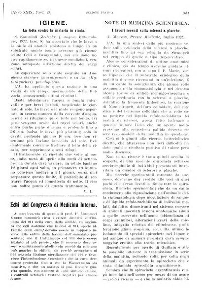 Il policlinico. Sezione pratica periodico di medicina, chirurgia e igiene