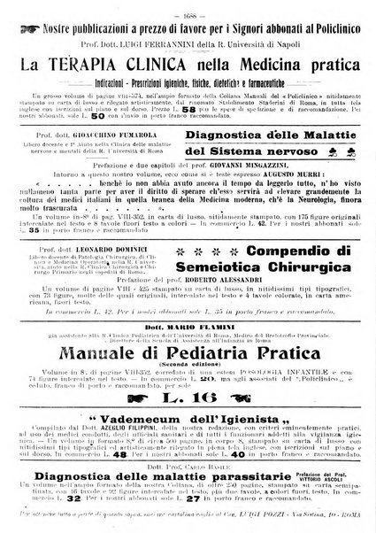 Il policlinico. Sezione pratica periodico di medicina, chirurgia e igiene