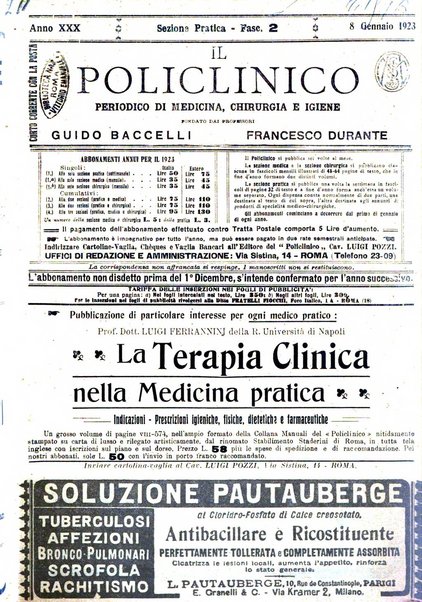 Il policlinico. Sezione pratica periodico di medicina, chirurgia e igiene