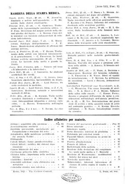 Il policlinico. Sezione pratica periodico di medicina, chirurgia e igiene