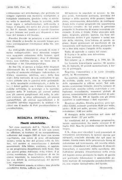 Il policlinico. Sezione pratica periodico di medicina, chirurgia e igiene