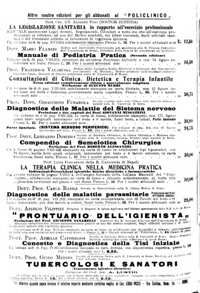 Il policlinico. Sezione pratica periodico di medicina, chirurgia e igiene